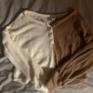 split button sweater